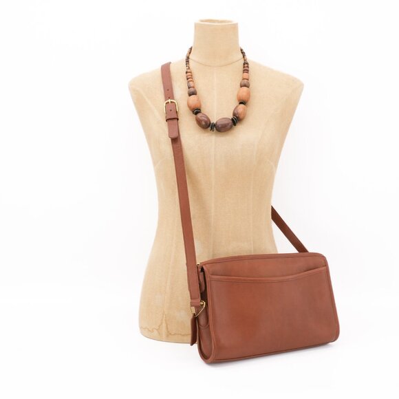 Vintage COACH Purse Taylor Legacy 90s Brown Leather Crossbody Bag USA Made - Picture 2 of 14